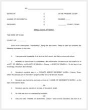 small estate affidavits with sample form2