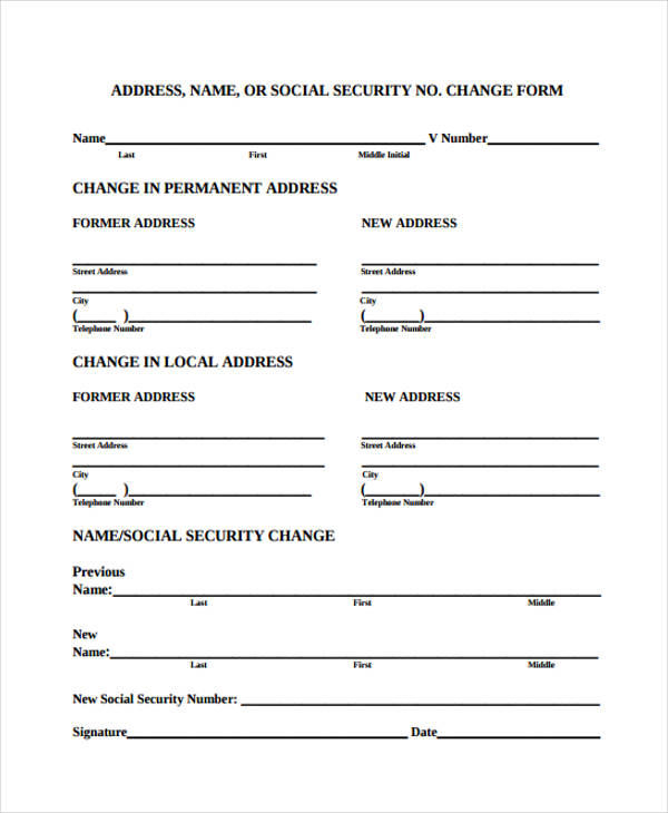 FREE 34 Printable Change Forms In PDF MS Word Excel