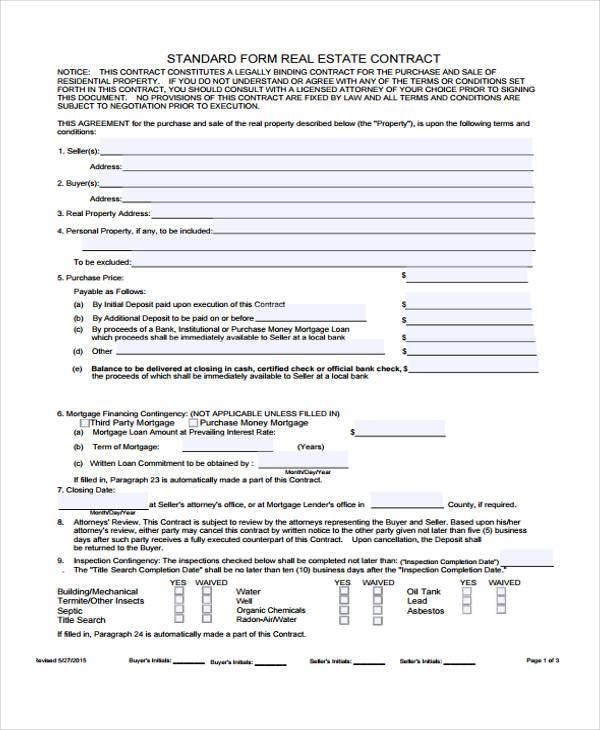 Free 52 Sample Contract Forms In Pdf Ms Word Excel 6819