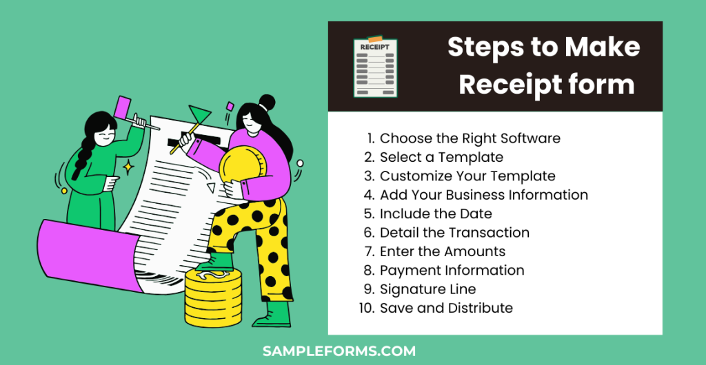steps to make receipt form 1024x530