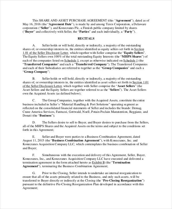 FREE 11+ Asset Purchase Agreement Forms in PDF | MS Word