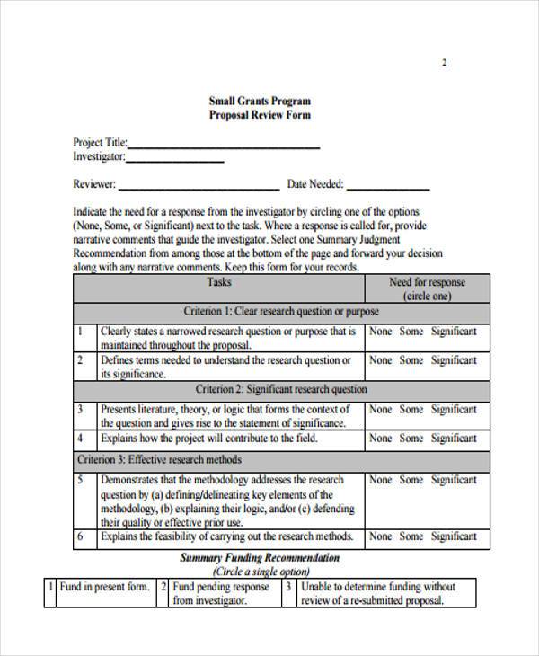 strong small grant proposal form