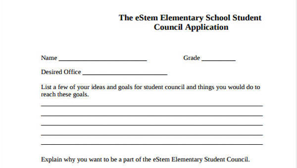 student application forms in pdf