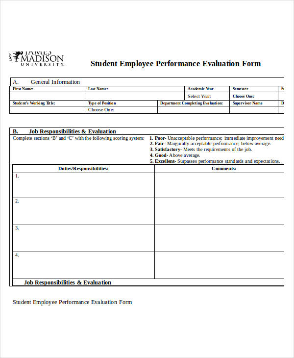 student employee performance evaluation form3