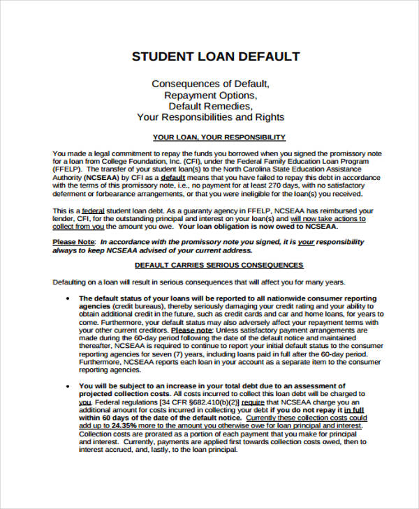 student finance loan agreement