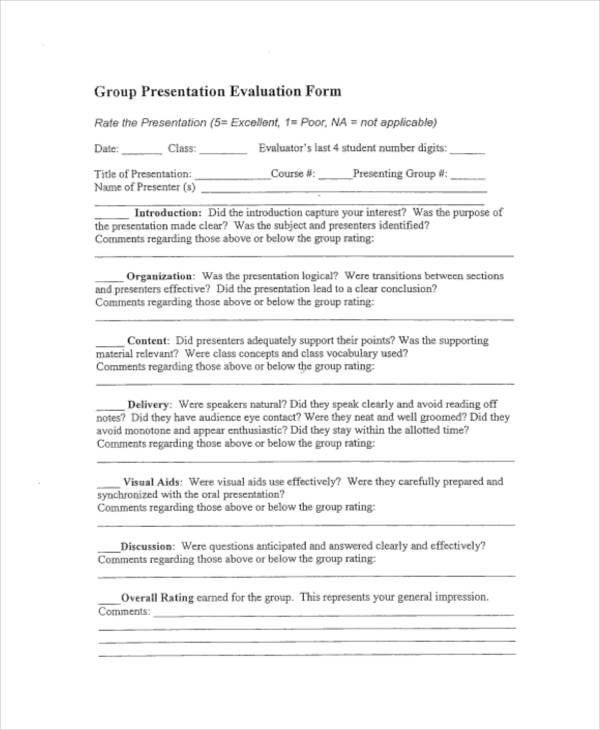 student group presentation feedback form1