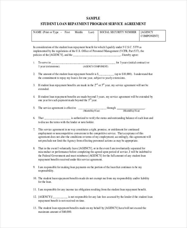 student loan repayment agreement1