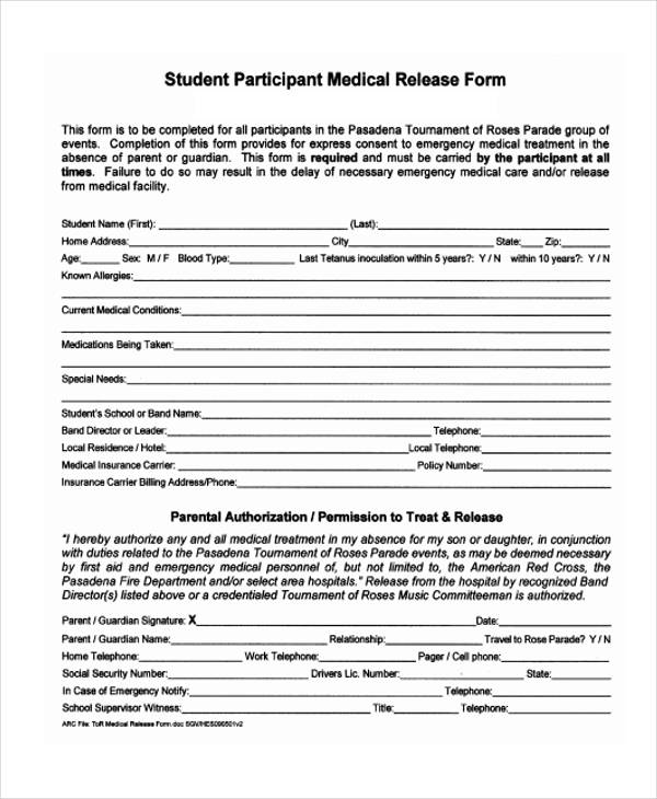 FREE 26+ Medical Release Form Templates in PDF | MS Word | Excel