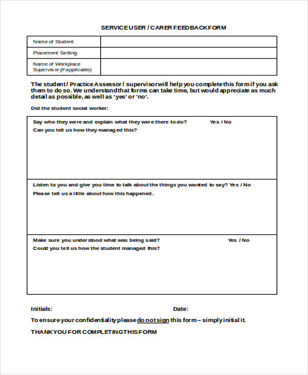 FREE 27 Sample Student Feedback Forms In PDF MS Word Excel