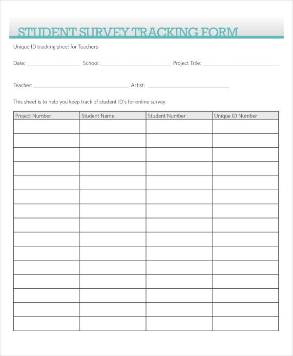 FREE 42  Tracking Form Examples in PDF Excel MS Word FREE 42  Tracking Form Examples in PDF Excel MS Word