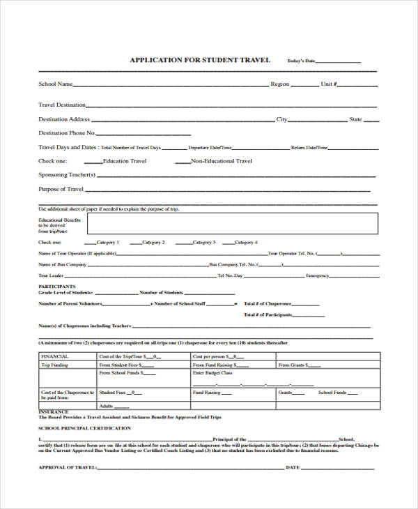 FREE 38+ Travel Forms in PDF | Excel | MS Word