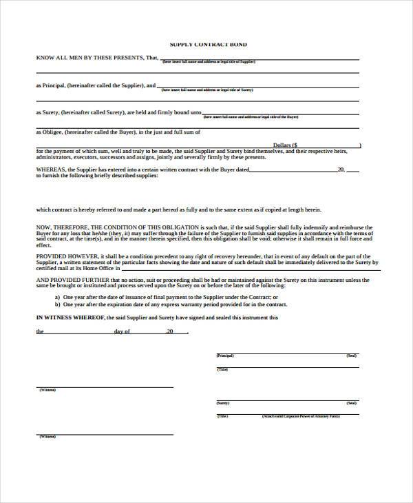 FREE 41+ Contract Forms in PDF