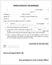 sworn affidavit form for marriage3