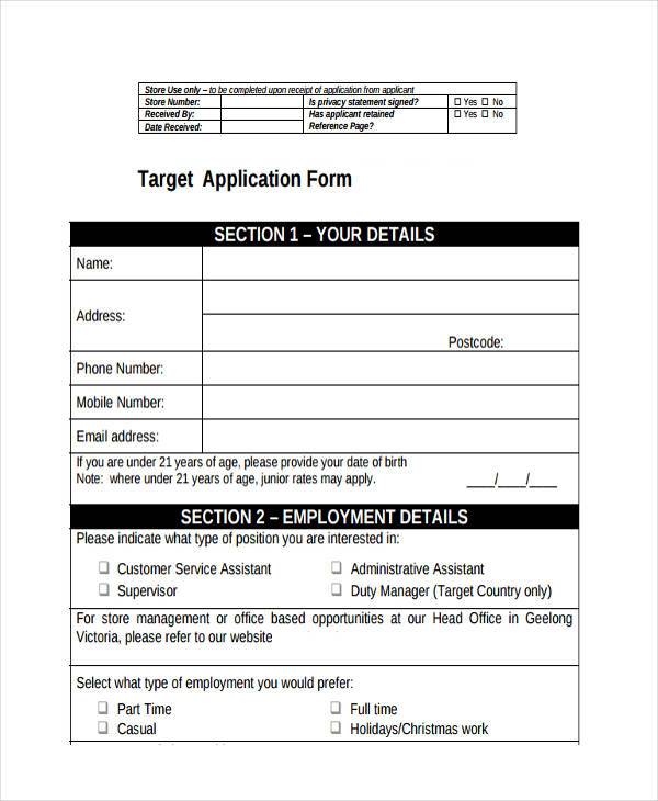 printable application sample employment for PDF Job  Simple FREE Application   Forms 31