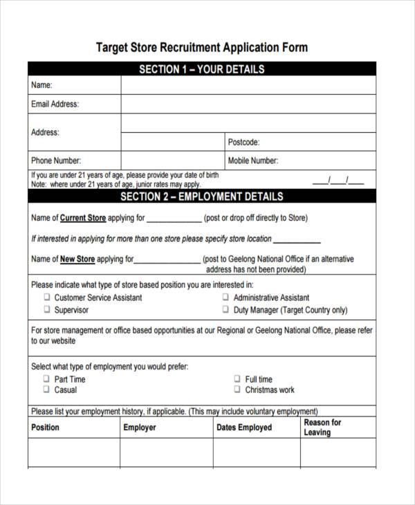 FREE 32+ Simple Job Application Forms in PDF MS Word Excel