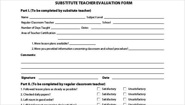 Sample Teacher Evaluation Forms For Students Classles Democracy