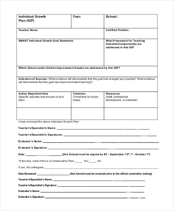 teacher performance evaluation plan form1