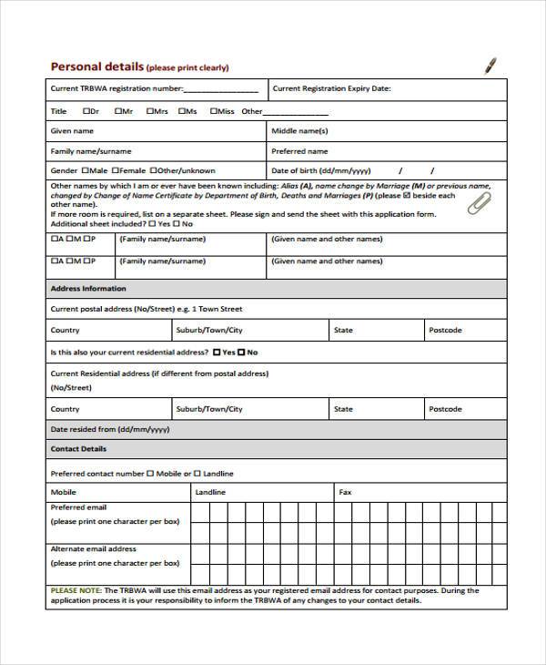 FREE 8+ Sample Teacher Registration Forms in PDF MS Word