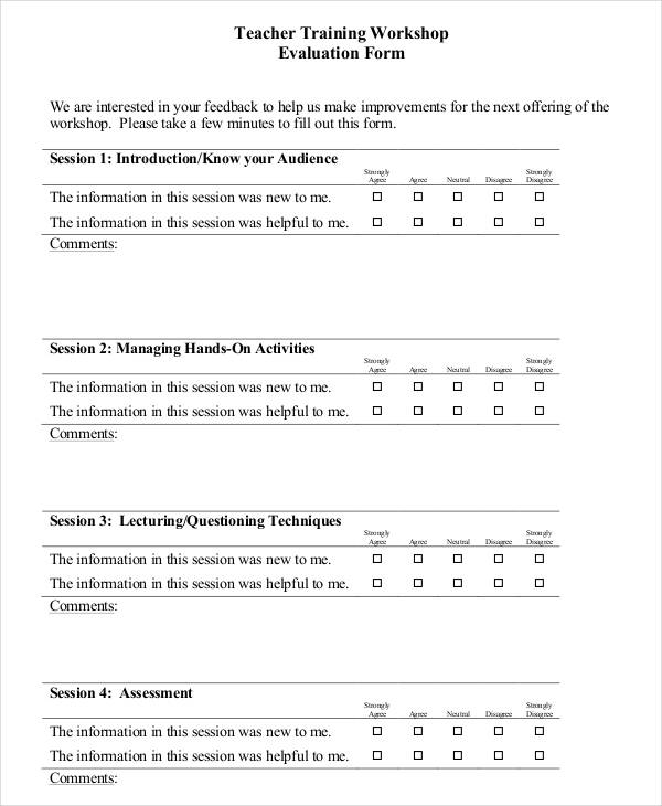 teacher training workshop evaluation form1