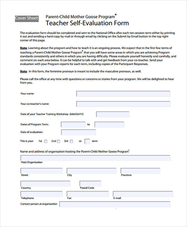 FREE 31+ Self-Evaluation Forms in PDF | MS Word | Excel