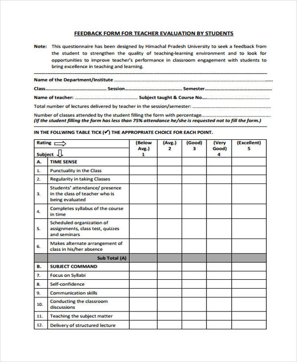 free-18-student-feedback-forms-in-pdf