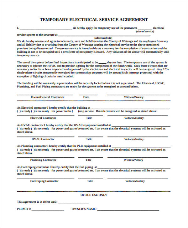 temporary employment service agreement form1