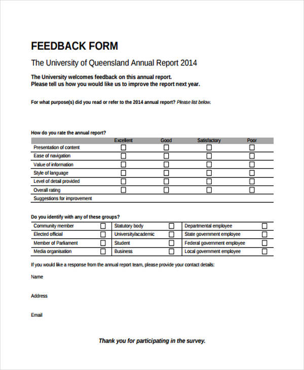 training survey feedback form