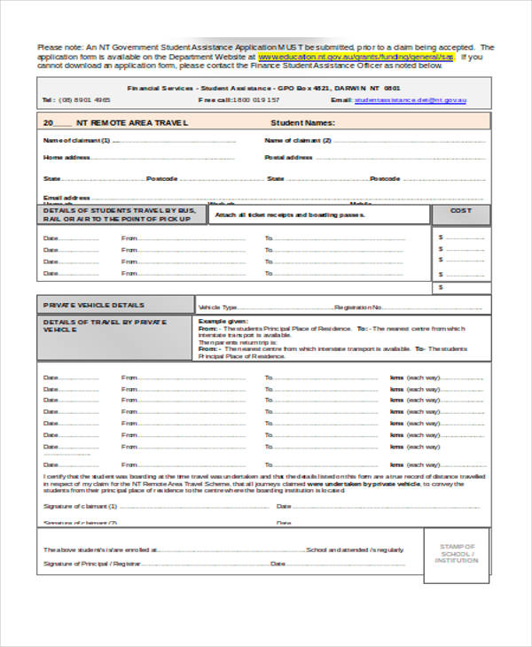 travel allowance claim form3