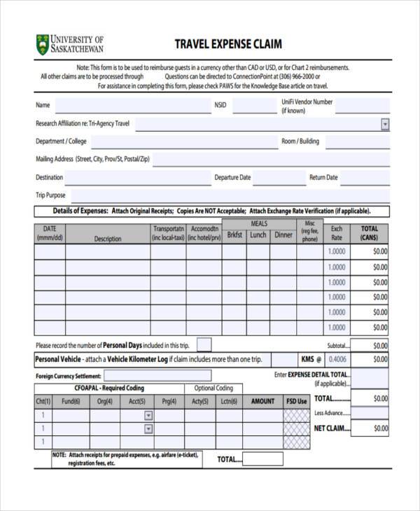 FREE 44+ Expense Forms in PDF | MS Word | Excel