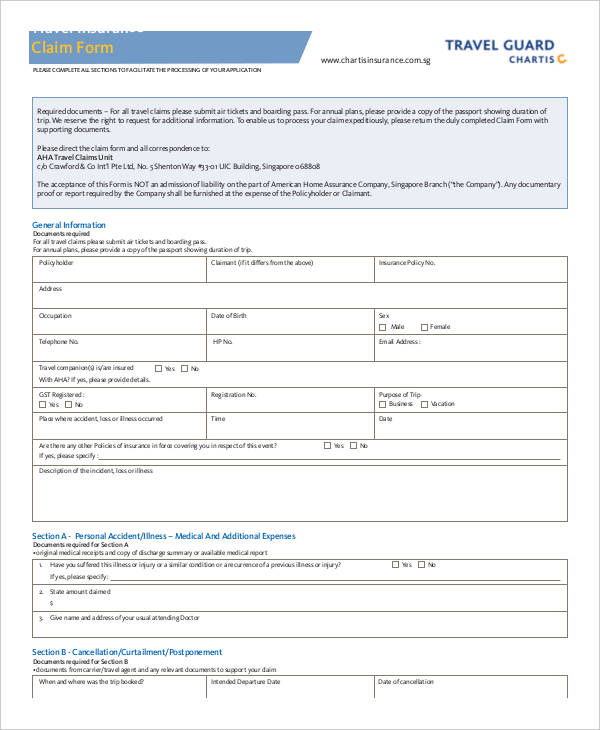 travel guard claim form3