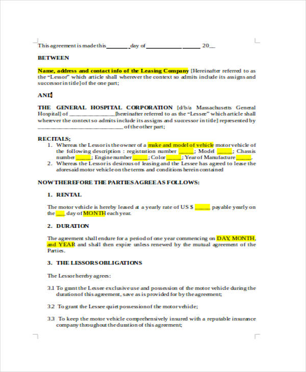 vehicle lease purchase agreement form1