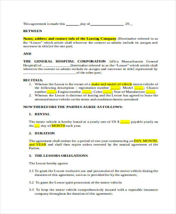 vehicle purchase agreement form in pdf