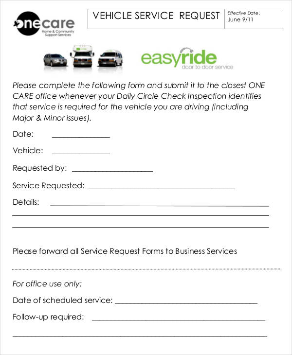 FREE 37+ Service Forms in PDF | Excel | MS Word