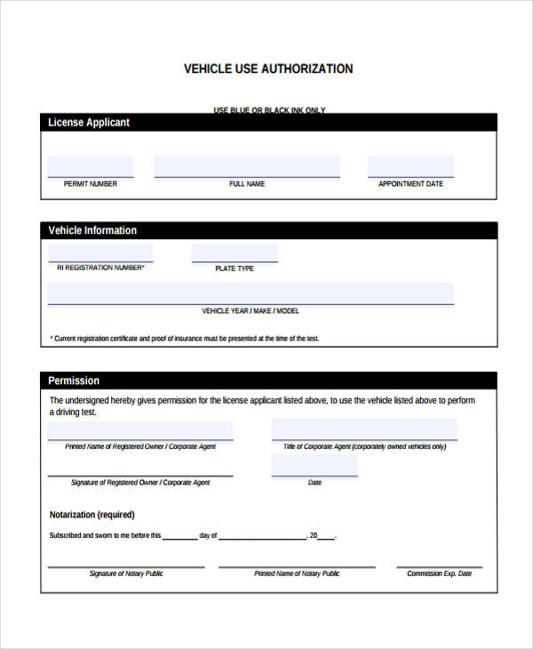 free-14-vehicle-authorization-forms-in-pdf-ms-word