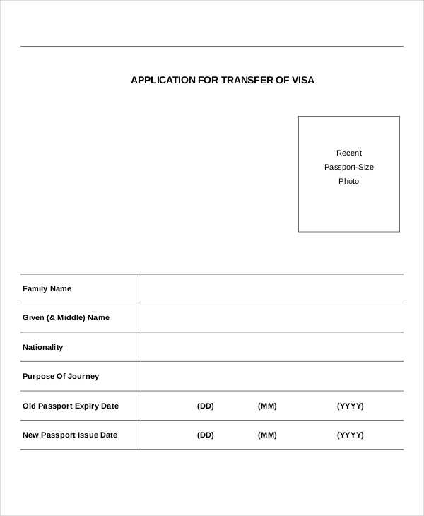 FREE 14+ Sample Transfer Application Forms in PDF | MS Word | Excel