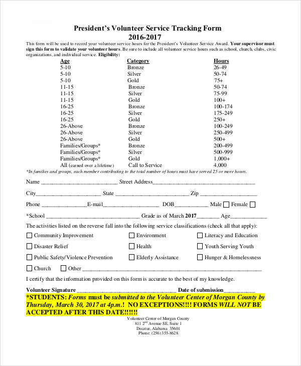 Free 42 Tracking Form Examples In Pdf Excel Ms Word 2869