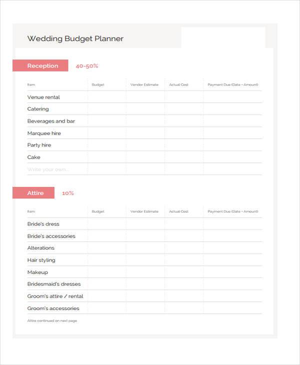 wedding planning budget form3