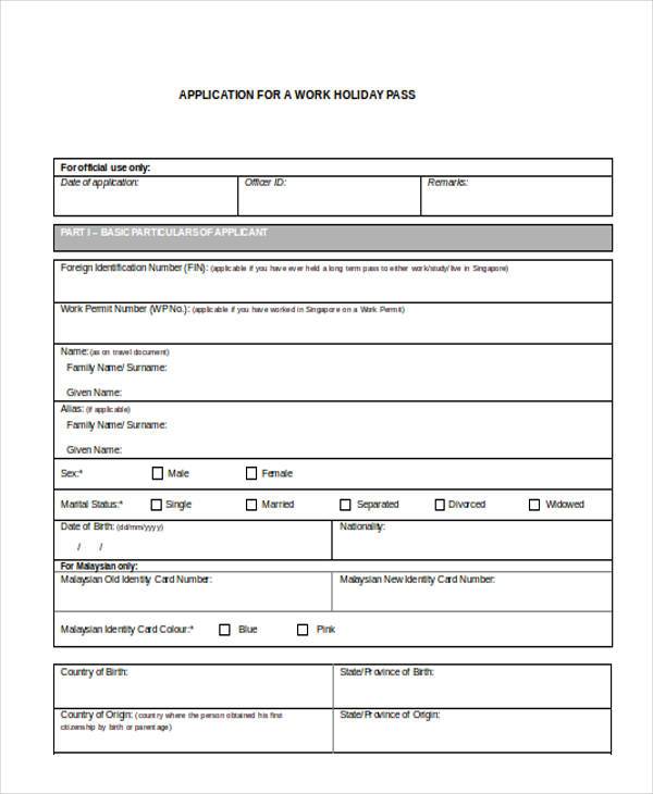 FREE 32+ Simple Job Application Forms in PDF | MS Word | Excel