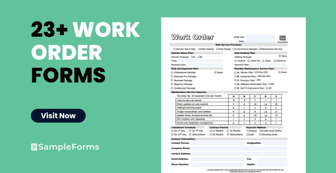 work orders form