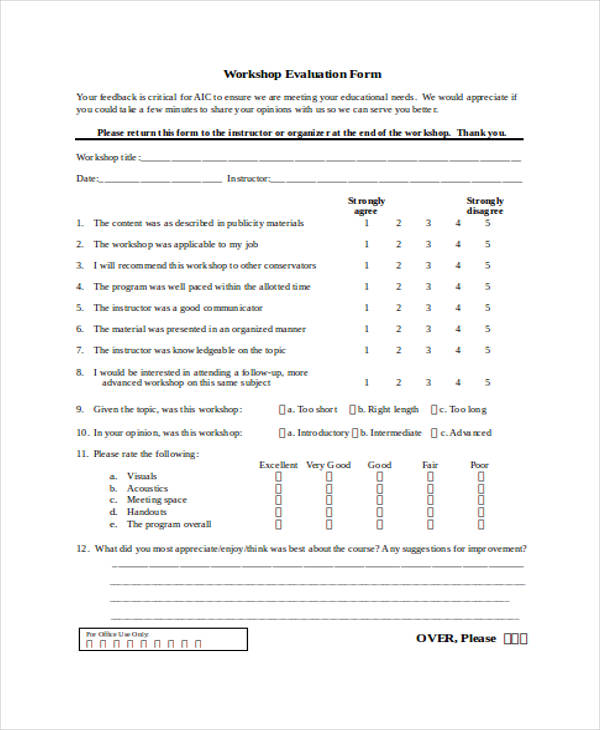 workshop training evaluation form in doc1