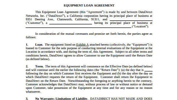 loan agreement template word document