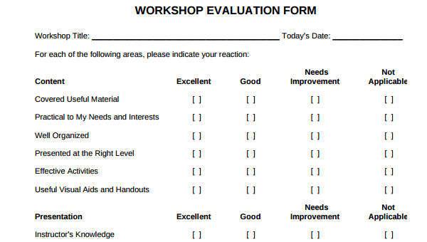 te rechtvaardigen scheuren Spanje FREE 26+ Printable Training Evaluation Forms in PDF | MS Word