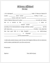 marriage witness affidavit form2