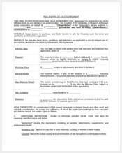 real estate agreement of sale form