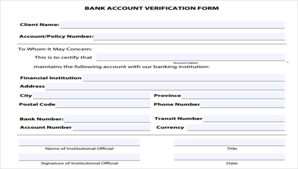 accounting verification form samples free sample example format download