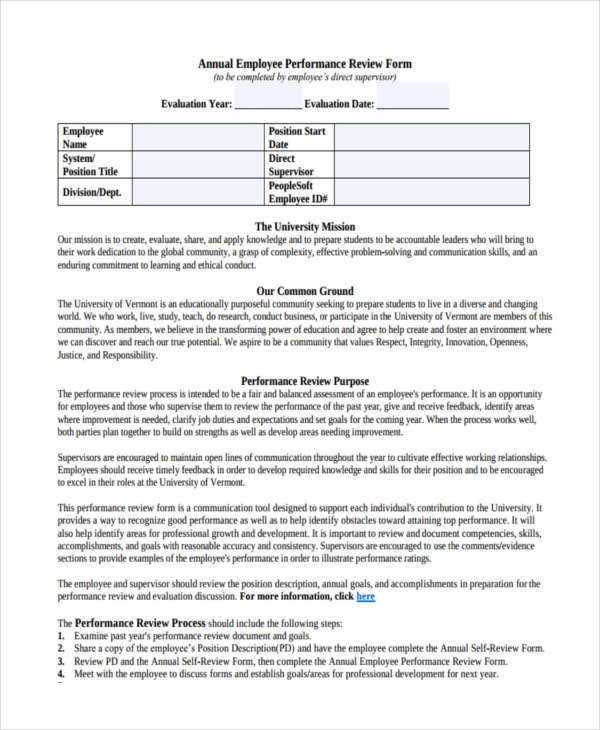 annual employee performance review form2