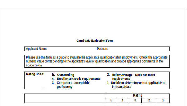 applicant interview assessment