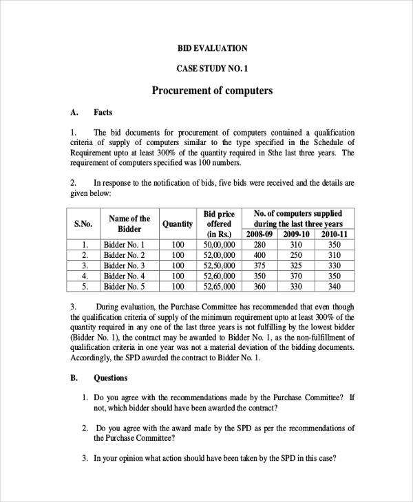 bid evaluation form in pdf