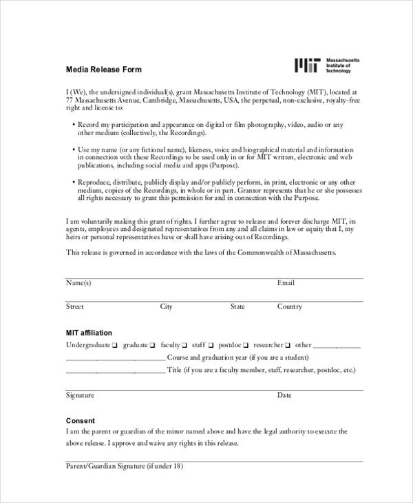 FREE 22+ Print Release Form Samples in PDF | MS Word