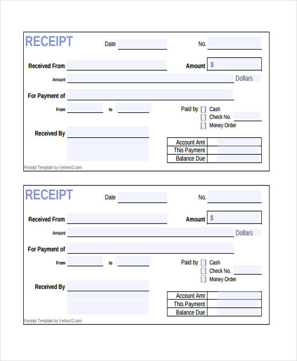 FREE 16+ Cash Receipt Form Samples, PDF, MS Word, Google Docs, Excel